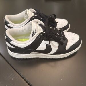 Nike Kids Black and White Low-Top Sneakers
